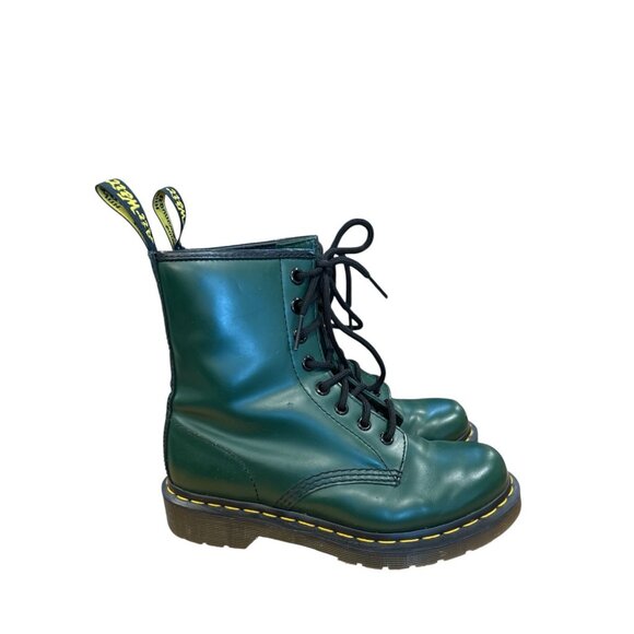 Doc Marten Origional Green Leather Lace Up Boots Women’s Size 6 L, New With Def - Picture 4 of 9